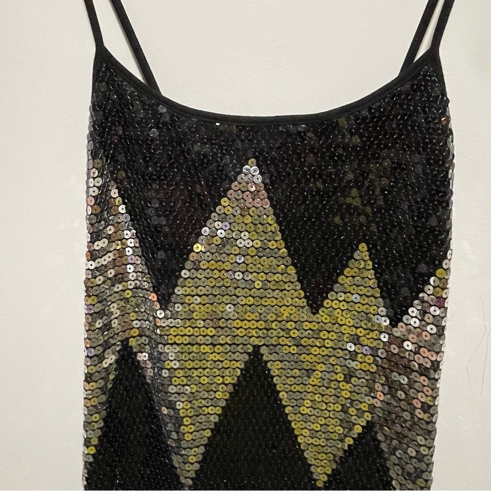 Spaghetti Strap Sequin Front Top. - image 2